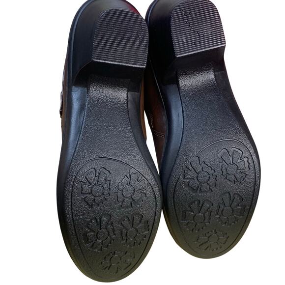 Easy Street Brown Faux Leather Croc Embossed Clogs Comfort Slip-On Size 9 NWOT - Picture 6 of 9